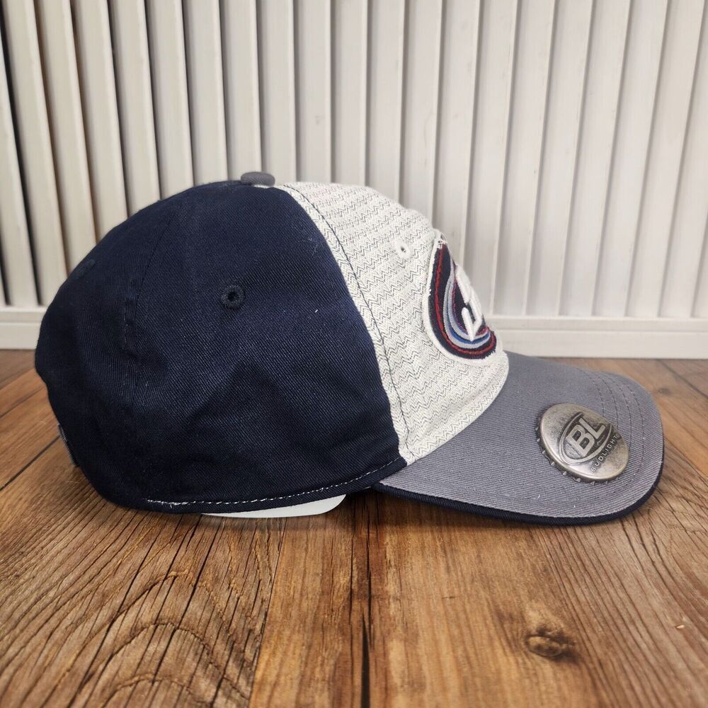 Anheuser-Busch Bud Light Distressed Strapback Hat Cap Blue White Bottle Opener - Picture 4 of 11